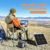 Portable Power Station, 110V/250W Backup Lithium Battery Pure Sine Wave AC Outlet Solar Generator Supply (Solar Panel Not Included) for Emergency Outd