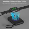 3 in 1 Wireless Charger Portable Magnetic Power Bank with Built-in Cable External Battery Pack Compatible with Apple Watch 8/7/6/SE/5/4/3/2/1 iPhone 1