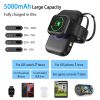 3 in 1 Wireless Charger Portable Magnetic Power Bank with Built-in Cable External Battery Pack Compatible with Apple Watch 8/7/6/SE/5/4/3/2/1 iPhone 1