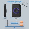 3 in 1 Wireless Charger Portable Magnetic Power Bank with Built-in Cable External Battery Pack Compatible with Apple Watch 8/7/6/SE/5/4/3/2/1 iPhone 1
