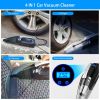 4 in 1 Car Handheld Vacuum Cleaner Corded DC 12V Car Auto Home Duster Tire Inflator Pump Pressure Gauge Wet Dry