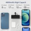 4800mAh Mini Portable Power Bank 20W Fast Phone Charger High Speed Small External Battery Pack Fit for iPhone 14/14 Plus/13/12