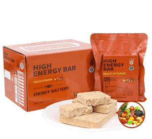 Emergency Food Ration Bars, Multi Vitamin Flavor Survival Tabs Supply for Outdoor Camping Emergency Snowstorm Earthquake Disaster Preparedness Kit Wit (pack: 12 count)